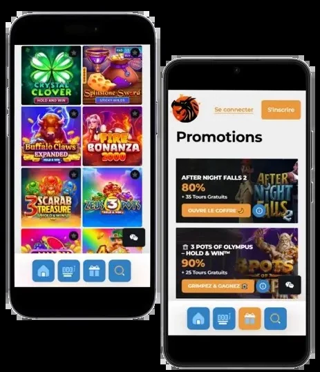 Lord of Spins sur mobile : lobby et promotions