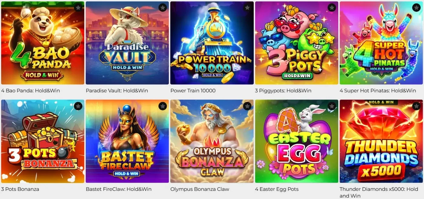 Machines à sous Hold & Win de Lord of Spins